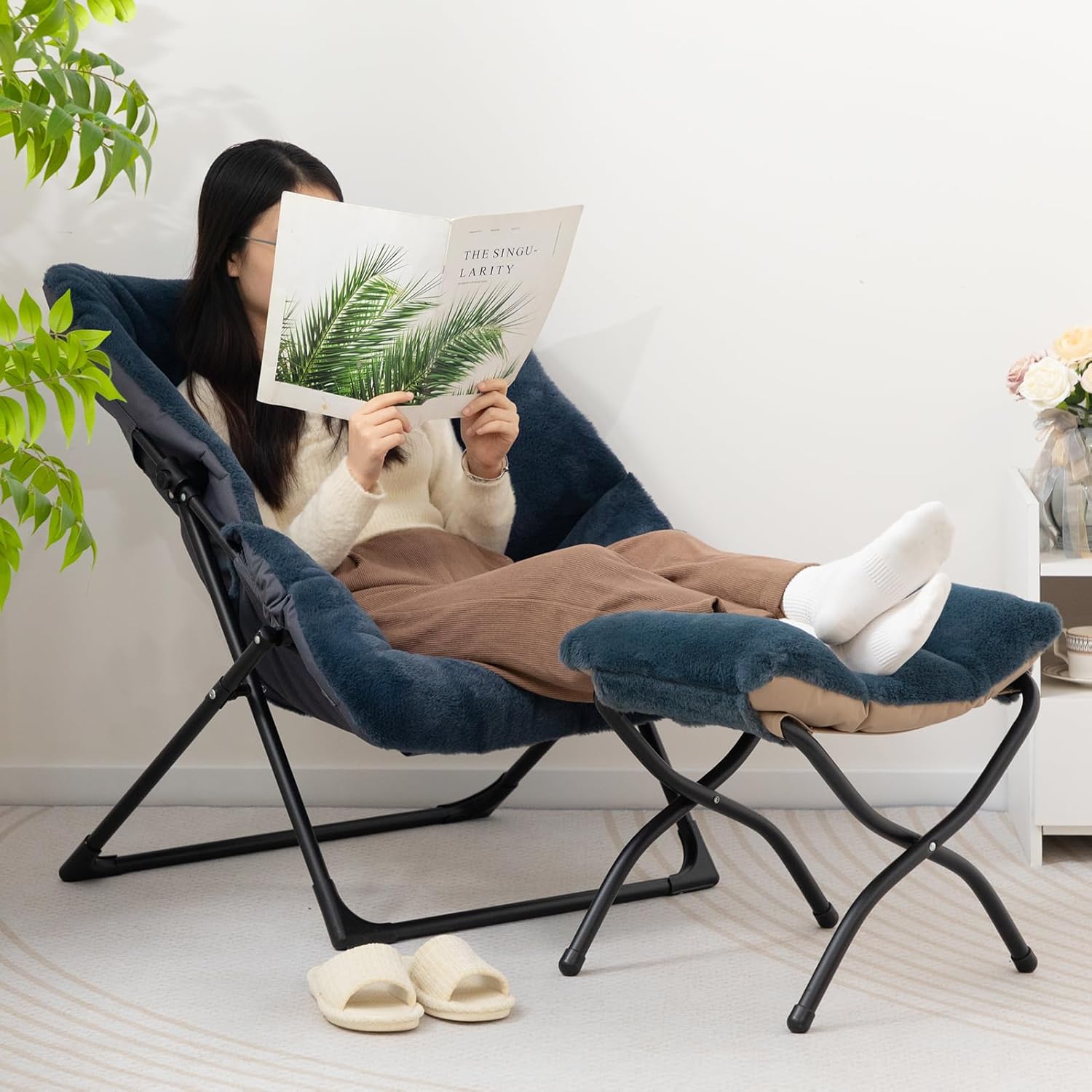 Beige Chair&Stool