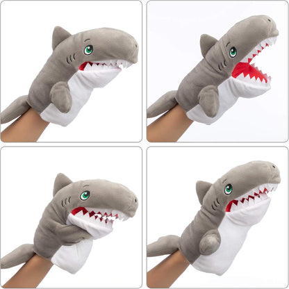 HollyHOME Shark Hand Puppets Stuffed Ocean Animals Hand Puppet Plush Animal Toys 13 Inches