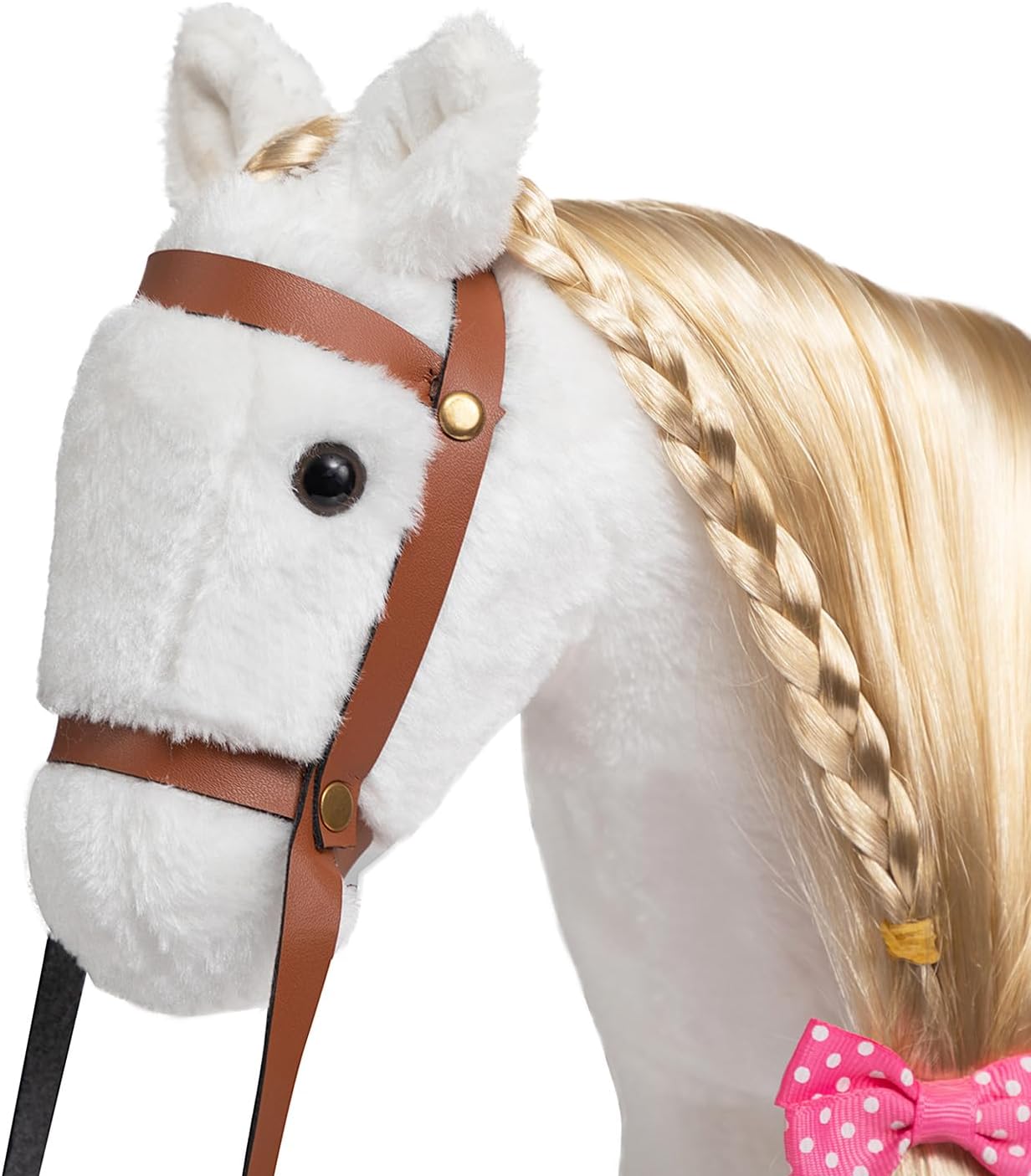 HollyHOME Palomino Horse Stuffed Animal Pretty Pony Plush Toy Pretend Play Horse 11 inches Beige