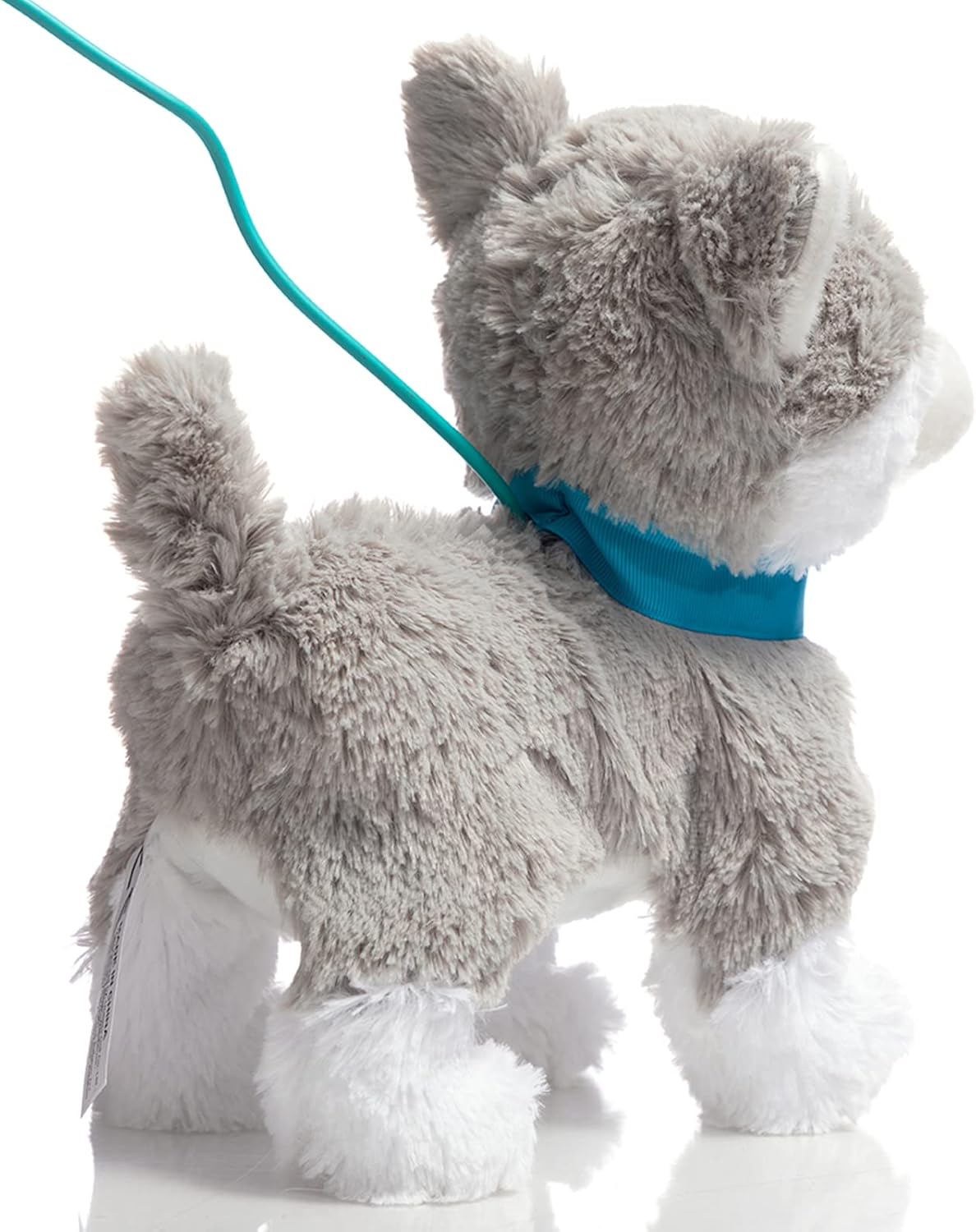 HollyHOME Plush Animated Puppy Husky Puppy Dog Toy Pet with Remote Control Leash Walking, Barking and Waging tails Electronic Puppy 12 Inches Gifts for Kids