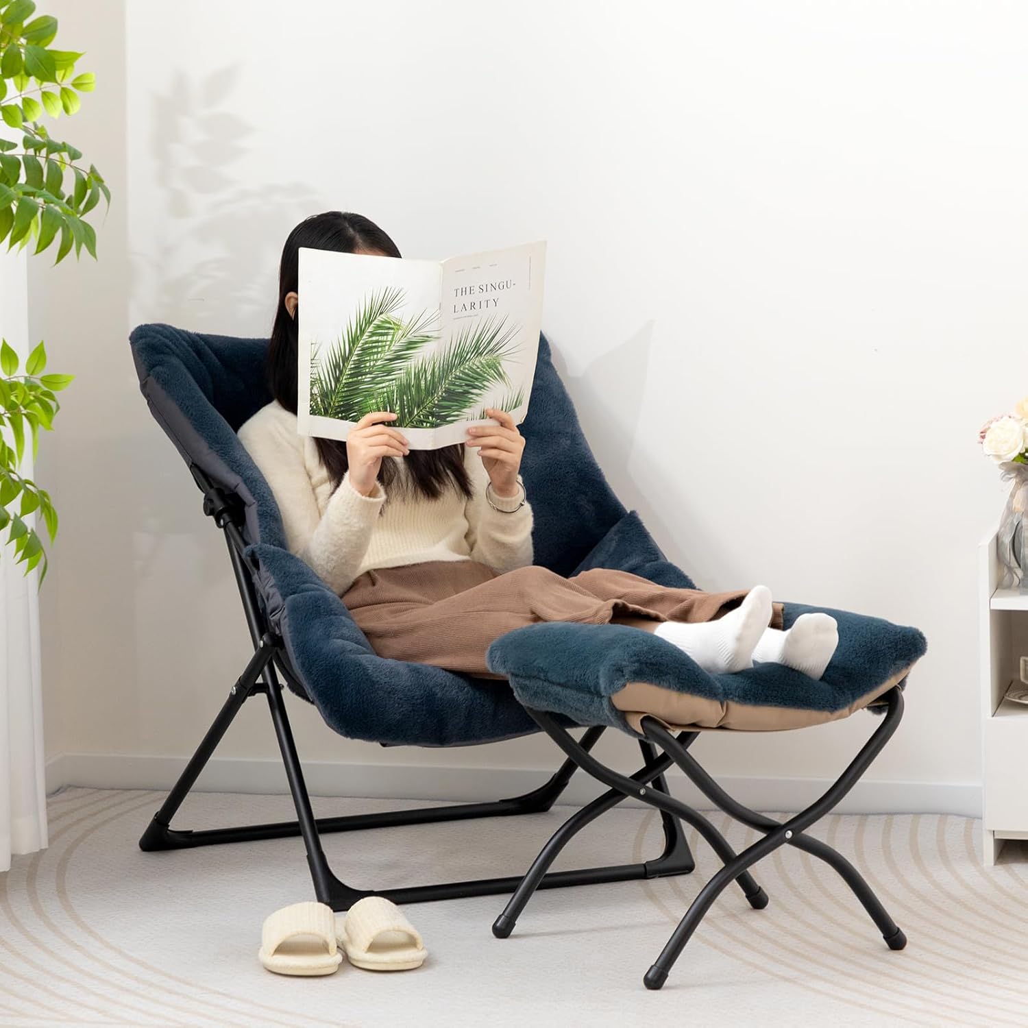 Beige Chair&Stool