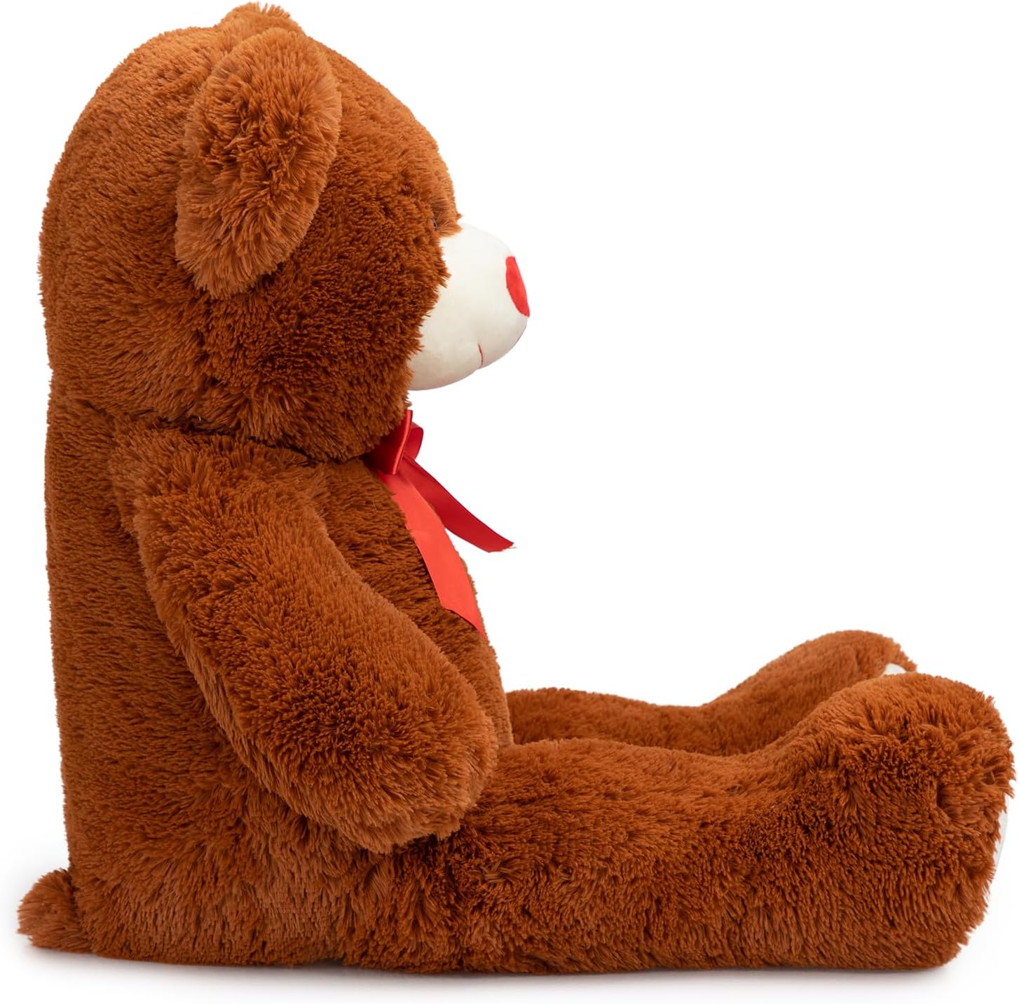 HollyHOME Big Teddy Bear Stuffed Animal Large Bear Plush with Red Heart for Girlfriend and Kids Holiday Toy Gift 36 inch Brown