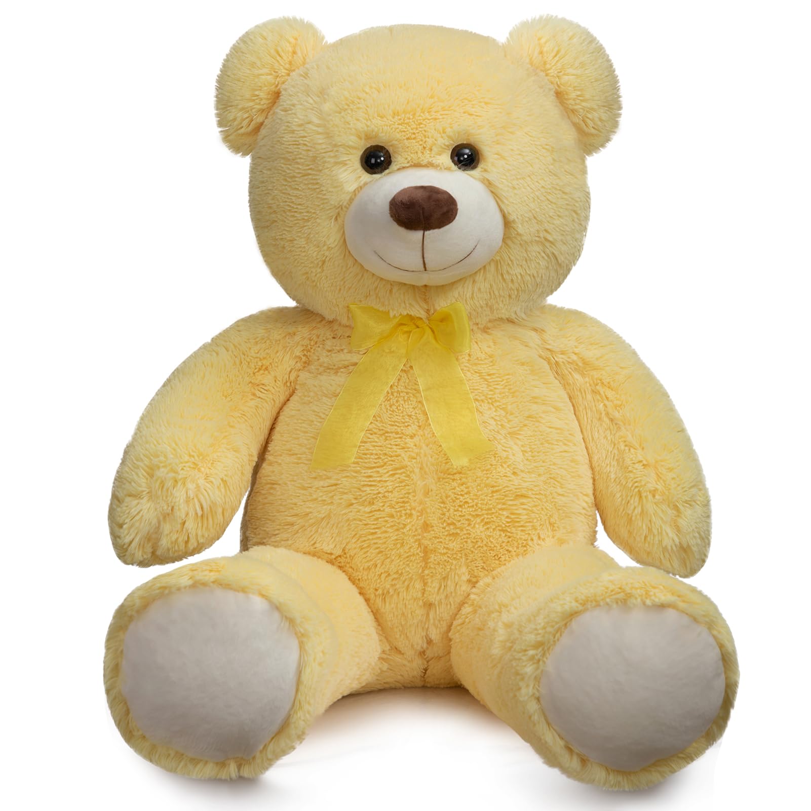 HollyHOME Big Teddy Bear Large Teddy Bear Stuffed Animal Birthday Valentines Day Plush for Kids and Girlfriend 36 inch Yellow