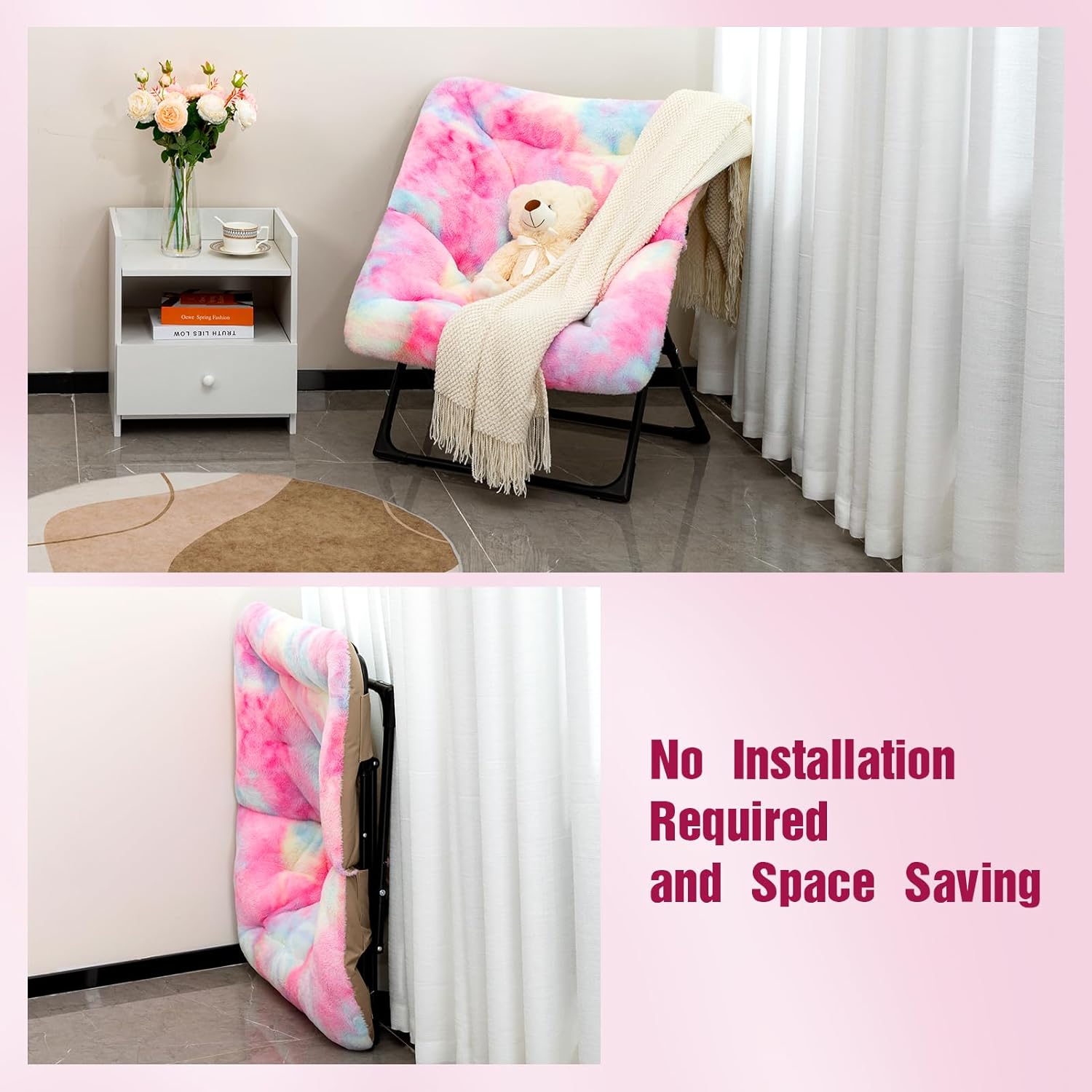 HollyHOME X-Large Colorful Saucer Chair