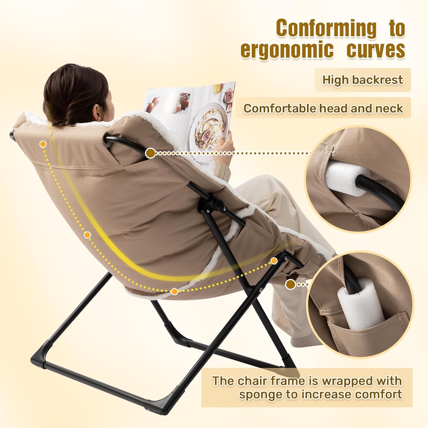 HollyHOME X-Large Colorful Saucer Chair