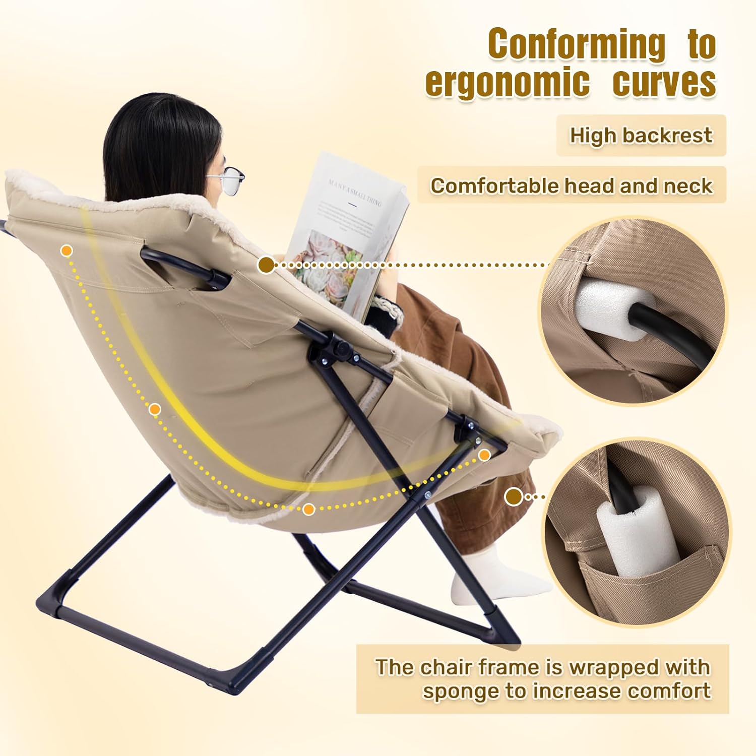 HollyHOME X-Large Colorful Saucer Chair