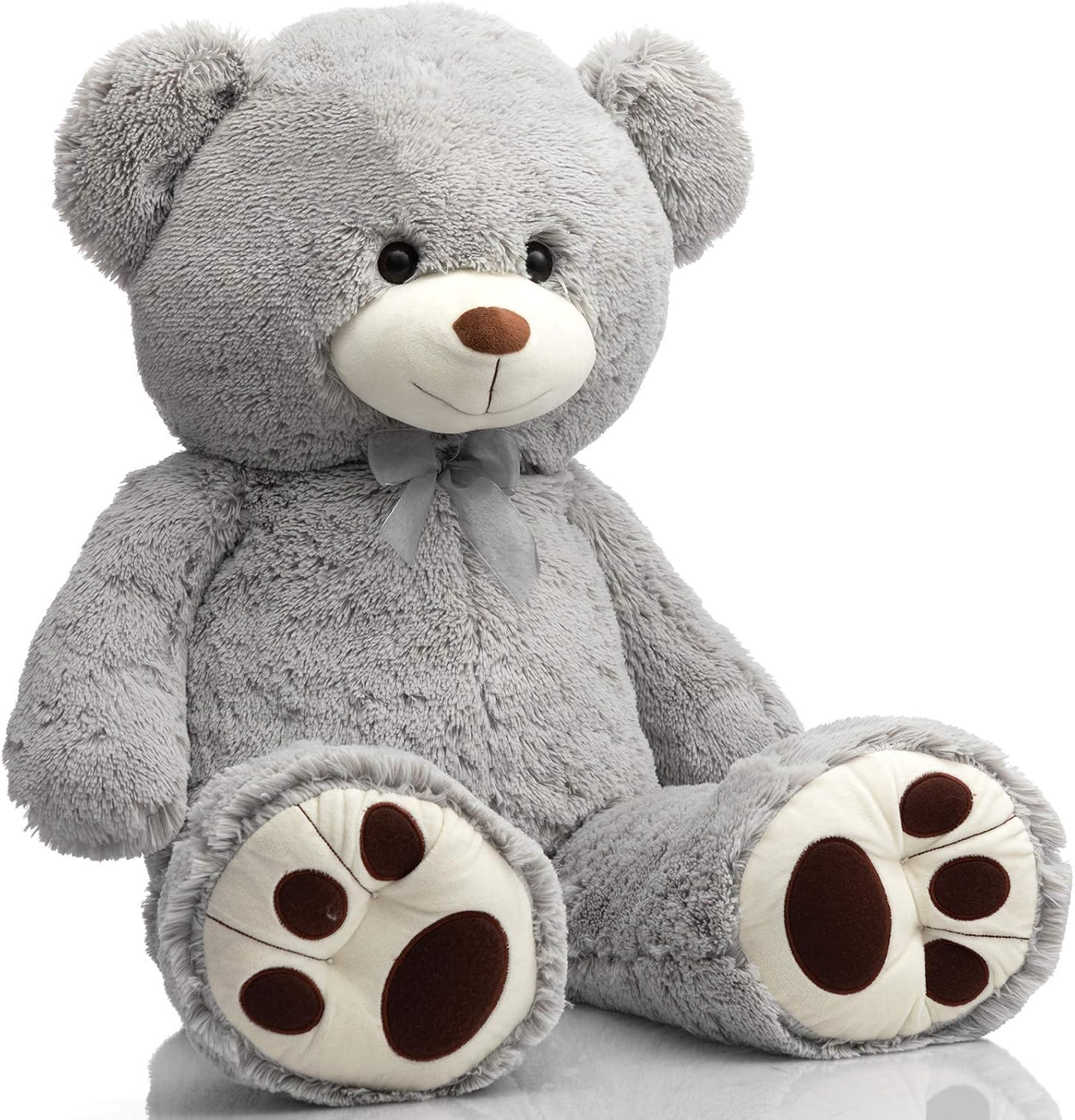 HollyHOME Teddy Bear Stuffed Animal Plush Giant Teddy Bears with Footprints Big Bear 36 inch Tan