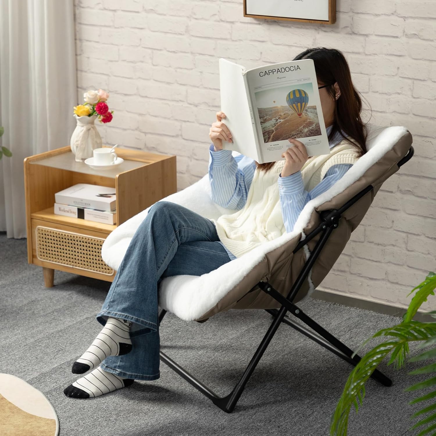 HollyHOME X-Large Colorful Saucer Chair