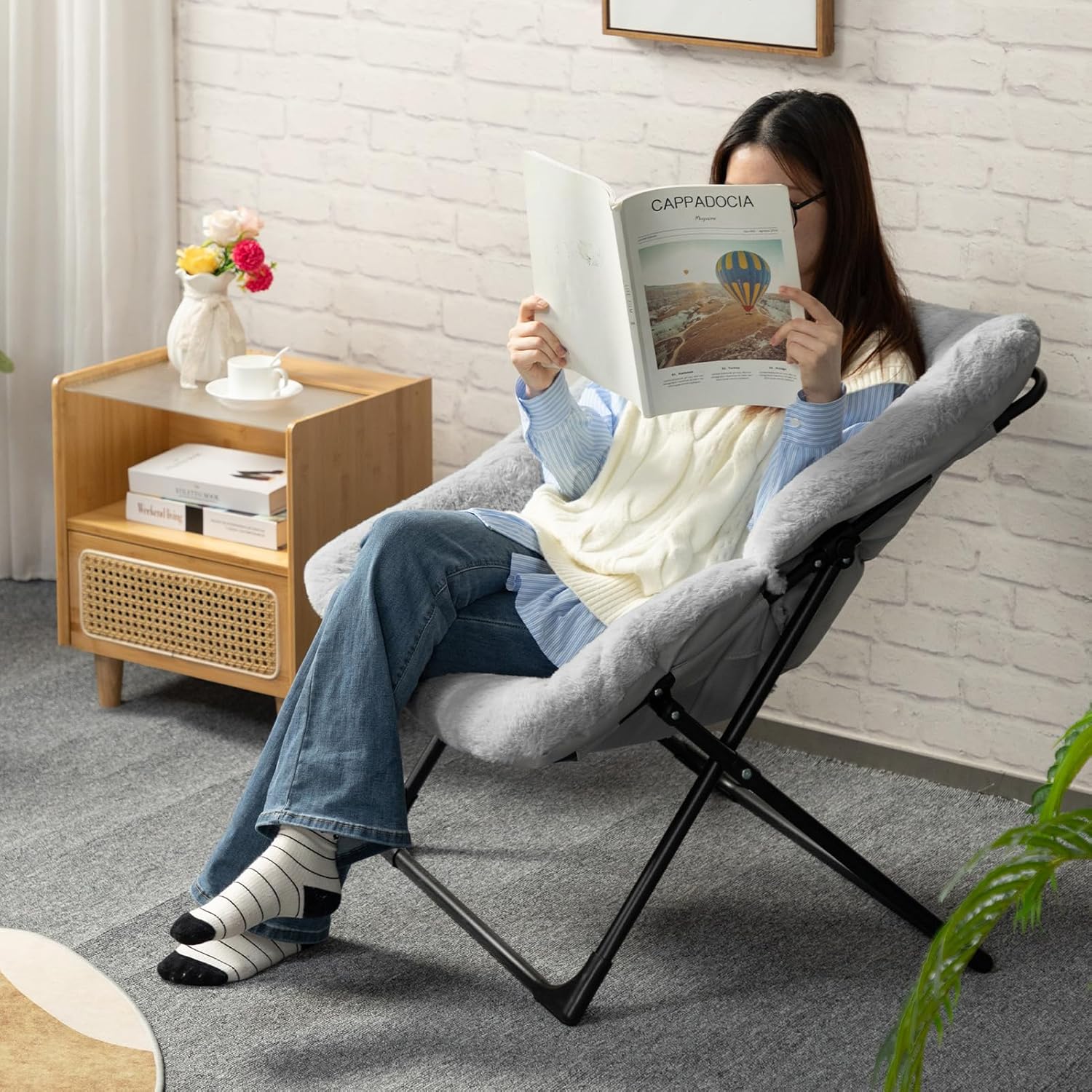 HollyHOME X-Large Colorful Saucer Chair