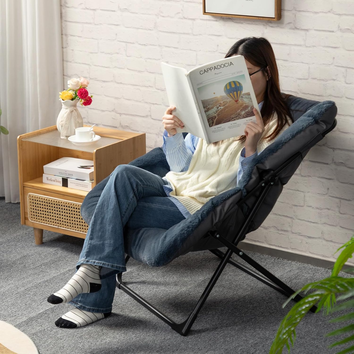 HollyHOME X-Large Colorful Saucer Chair