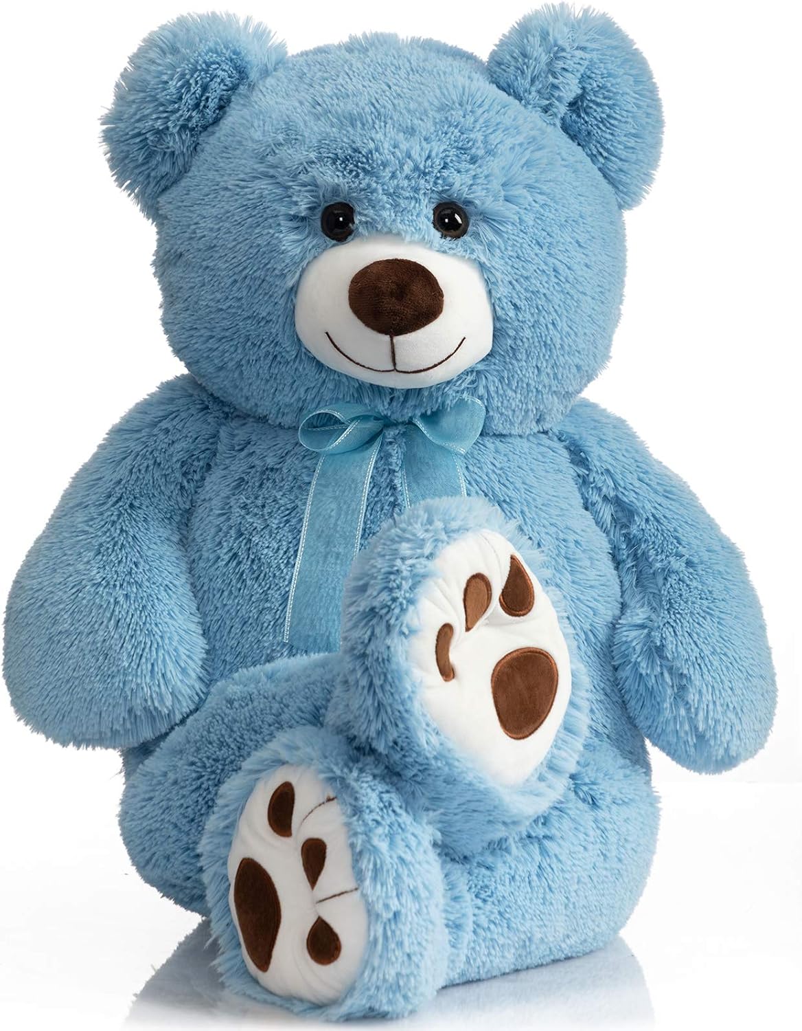 HollyHOME Teddy Bear Stuffed Animal Plush Giant Teddy Bears with Footprints Big Bear 36 inch Chocolate