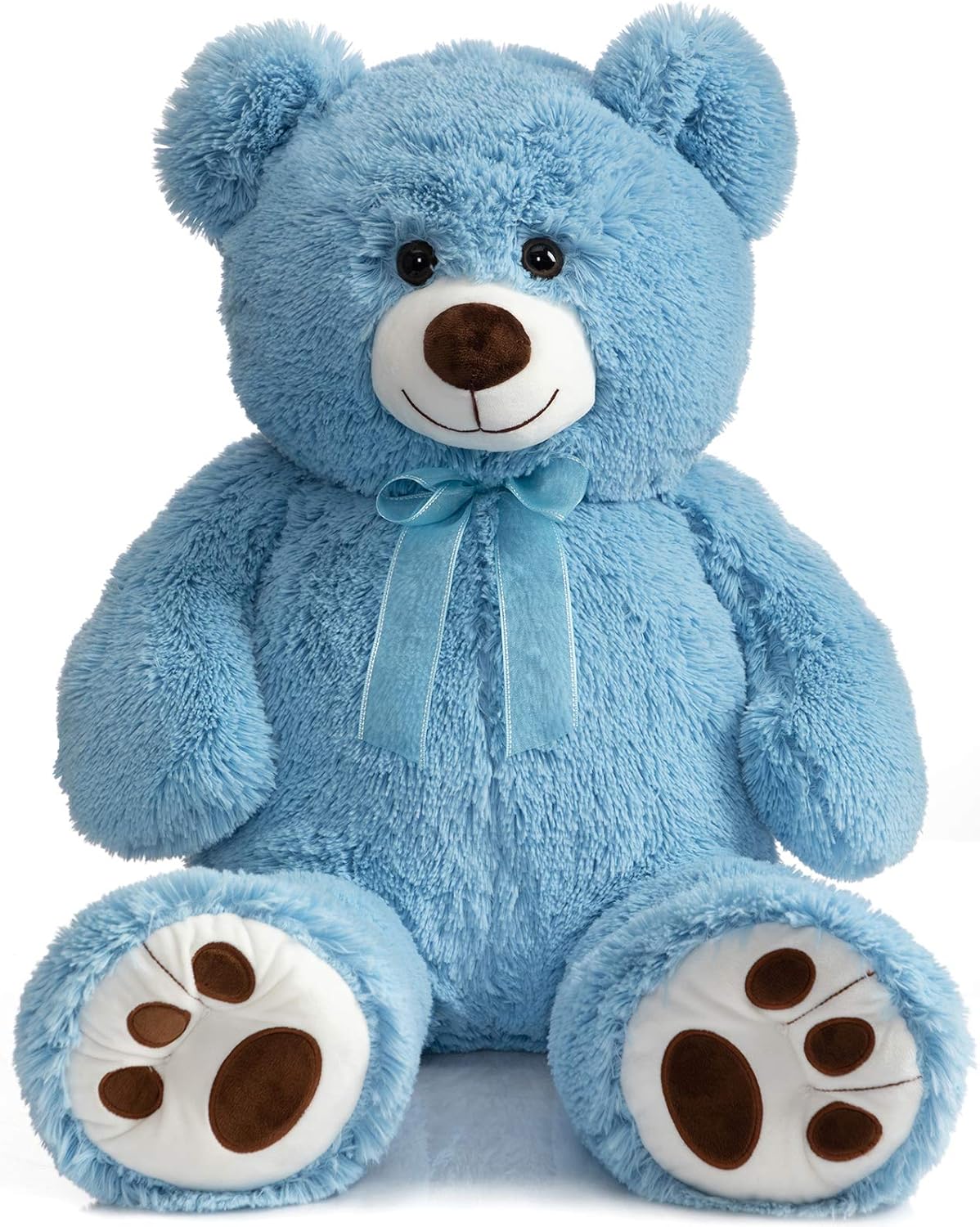 HollyHOME Teddy Bear Stuffed Animal Plush Giant Teddy Bears with Footprints Big Bear 36 inch Chocolate